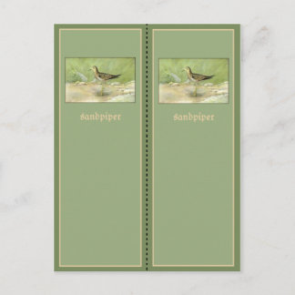 Sandpiperかわいらしブックマーク ポストカード