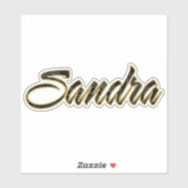 Sandra black gold Lettering Aufkleber Sticker シール (シート)