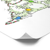 SANDRA Boyntonによる猫ちゃんのクリスマスツリー ポスター (角)