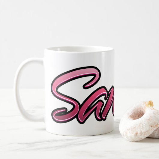 Sandra faded pink Tasse Teetasse Kaffeetasse コーヒーマグカップ (ドーナツ)