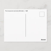 Sandro Botticelliによる受胎告知 ポストカード (裏面)