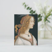 Sandro Botticelli – 女性の理想的なポートレート ポストカード (スタンド正面)