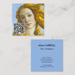 Sandro Botticelli – 金星の誕生- QRコード スクエア名刺
