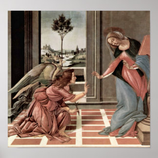 Sandro Botticelli - Annunciation ポスター
