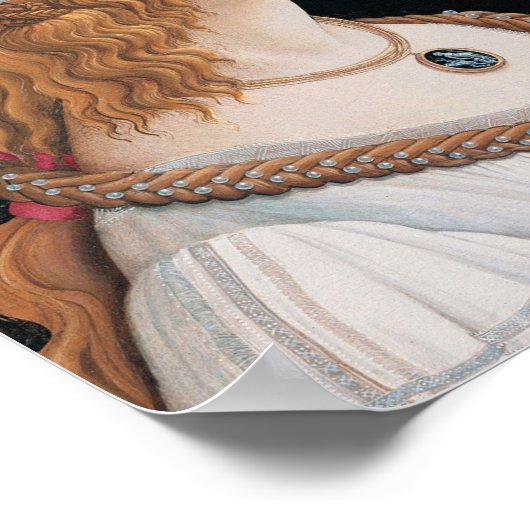 Sandro Botticelli Idealized Portrait Of A Lady ポスター (角)