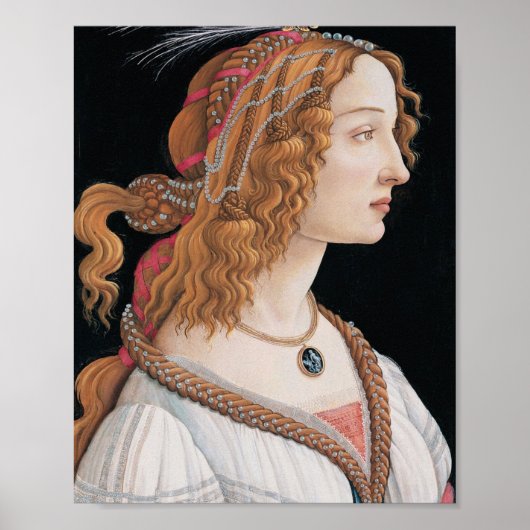Sandro Botticelli Idealized Portrait Of A Lady ポスター (正面)