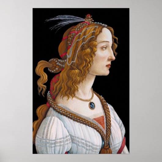 Sandro Botticelli - Portrait of Simonetta Vespucci ポスター (正面)