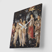 Sandro Botticelli , Primavera(Spring) スクエア壁時計 (傾斜)