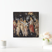 Sandro Botticelli , Primavera(Spring) スクエア壁時計 (ホーム)