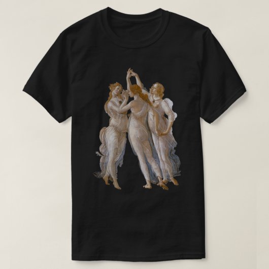 Sandro Botticelli the Three Graces Tシャツ (デザイン正面)