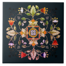 Sandstone Bar Coaster - Fiori Dark