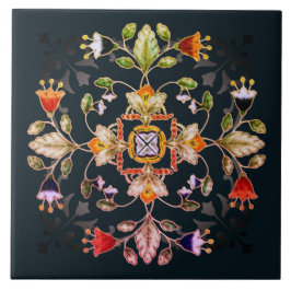 Sandstone Bar Coaster - Fiori Dark タイル