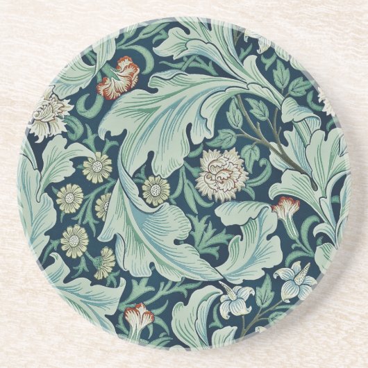 SANDSTONE COASTER : WILLIAM MORRIS : FLORAL DESIGN コースター (正面)