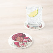 Sandstone Coaster – YOUTH Power Afro & Boombox コースター (側面)