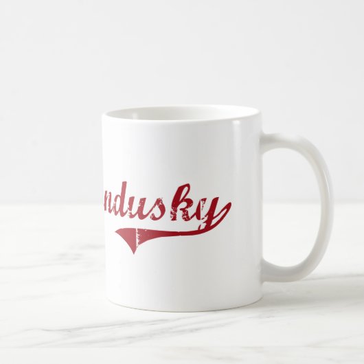 Sandusky上部のオハイオ州のクラシックなデザイン コーヒーマグカップ (右)