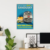 Sandusky Ohio New York Central Railroad Tops in ポスター (ホームオフィス)