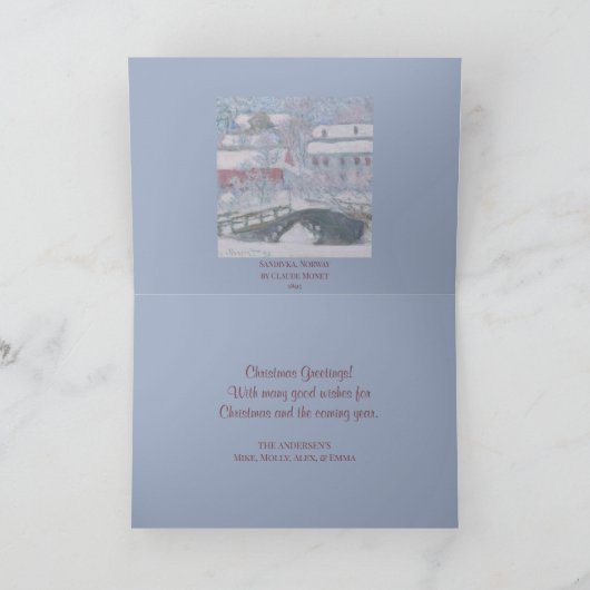 Sandvika, Norway by Monet Holiday カード (内部)