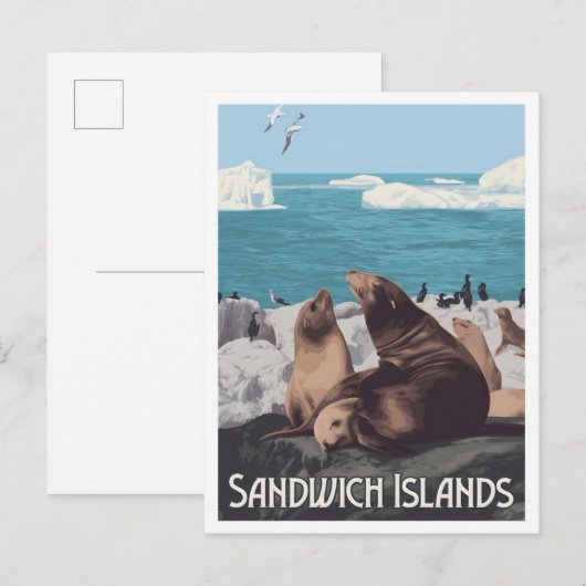 Sandwich Islands Vintage Travel  ポストカード (正面/裏面)