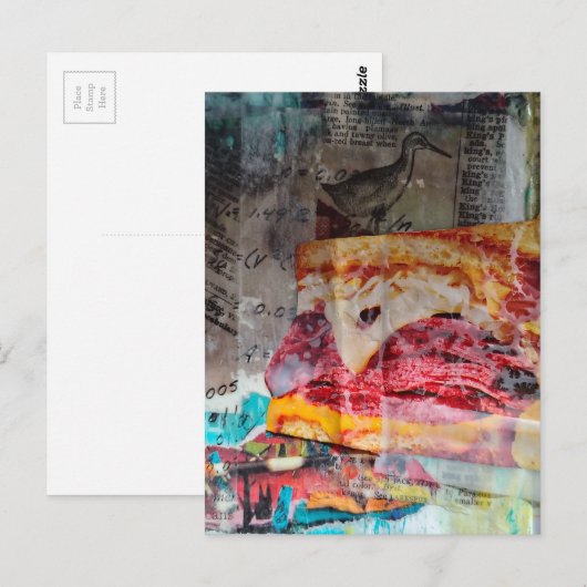 sandwich junk journal Mixed Media Collage ポストカード (正面/裏面)