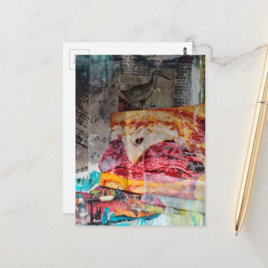 sandwich junk journal Mixed Media Collage ポストカード (正面/裏面インサイチュ)