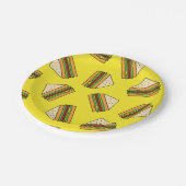 Sandwich Seamless Pattern | Sandwich Puns| Sandwic ペーパープレート (アングル)