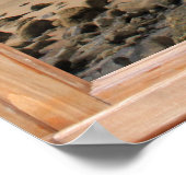 Sandyビーチとウィンドウからの海ビュー ポスター (角)