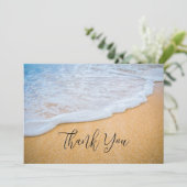 SandyビーチとFoamy Surf写真 サンキューカード (スタンド正面)