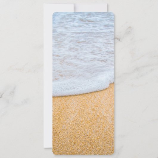 SandyビーチとFoamy Surf写真 招待状 (裏面)