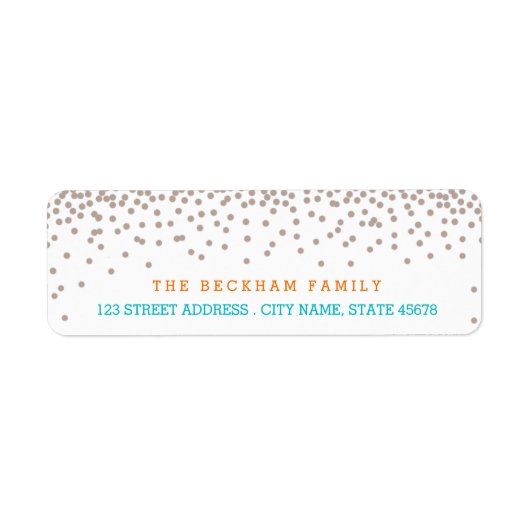 Sandyビーチリターンアドレスラベル ラベル (正面)