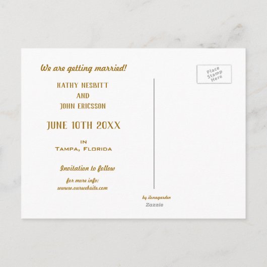 Sandyビーチ写真の保存日付 案内ポストカード (裏面)