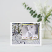 Sandyビーチ写真の保存日付 案内ポストカード (スタンド正面)