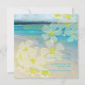 Sandyビーチ/プルメリアの宛先結婚式 招待状 (裏面)