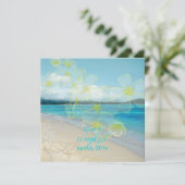 Sandyビーチ/プルメリアの宛先結婚式 招待状 (スタンド正面)