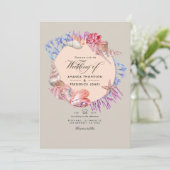 SandyビーチQRコードRSVP 結婚's 招待状 (スタンド正面)