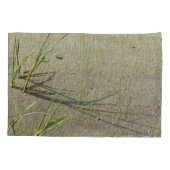 Sandy Beach and Fragile Reeds Pillow Case 枕カバー (裏面-左)