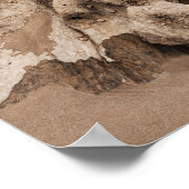 Sandy coast with rocks, moody ocean aesthetic ポスター (角)