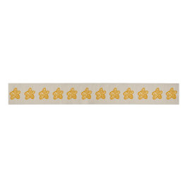 Sandy Cream Princess Golden Flowers Birthday グログランリボン