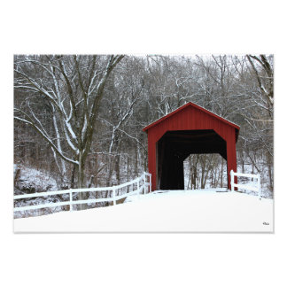 Sandy Creek Covered Bridge（サンディ・クリーク被覆橋）、13"x19" フォトプリント