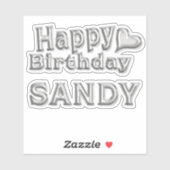 Sandy Happy Birthday silver Aufkleber Sticker シール (シート)