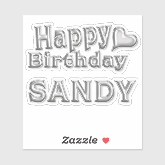 Sandy Happy Birthday silver Aufkleber Sticker シール (シート)