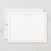 Sandy Pale Peach and White Polka Dot Note Cards ノートカード (正面)