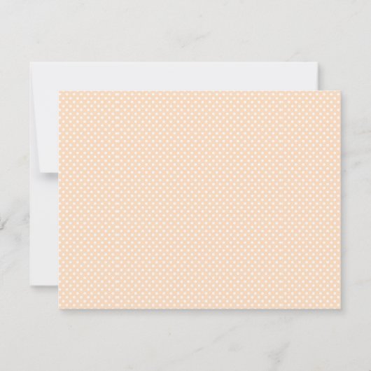 Sandy Pale Peach and White Polka Dot Note Cards ノートカード (裏面)