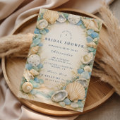 Sandy Shores Seashell Bridal Shower 招待状
