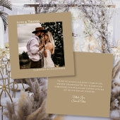 Sandy TanまたはMocha Love 感謝してい Photo Note結婚's サンキューカード