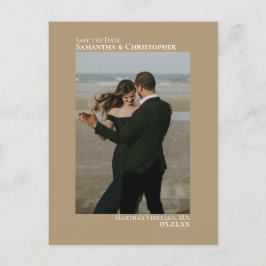 Sandy Tanミニマル結婚リストの写真Save The Date 案内ポストカード