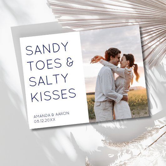 Sandy Toesフォトビーチ結婚式日付の保存 案内ポストカード
