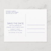 Sandy Toesフォトビーチ結婚式日付の保存 案内ポストカード (裏面)