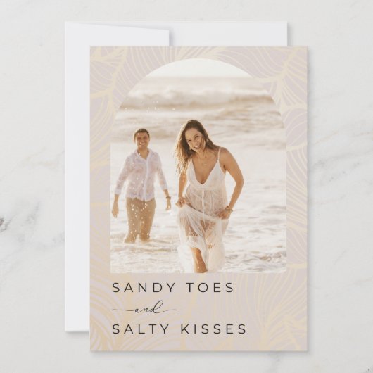 Sandy Toes Archフォトビーチ結婚式日付の保存 セーブザデート (正面)