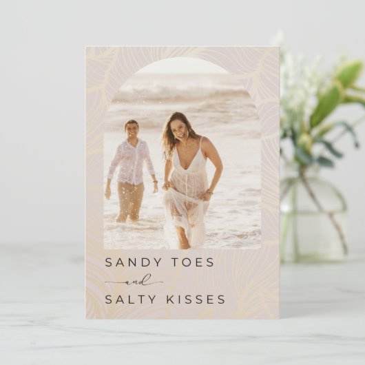 Sandy Toes Archフォトビーチ結婚式日付の保存 セーブザデート (スタンド正面)
