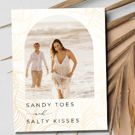 Sandy Toes Archフォトビーチ結婚式日付の保存 案内ポストカード